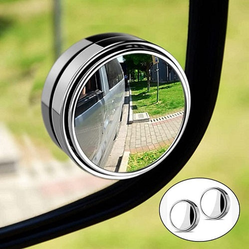 Carvito Blind Spot Mirrors, 2 Inch Round Hd Glass Convex 360Β° Wide Angle Side Rear View Mirror for Cars