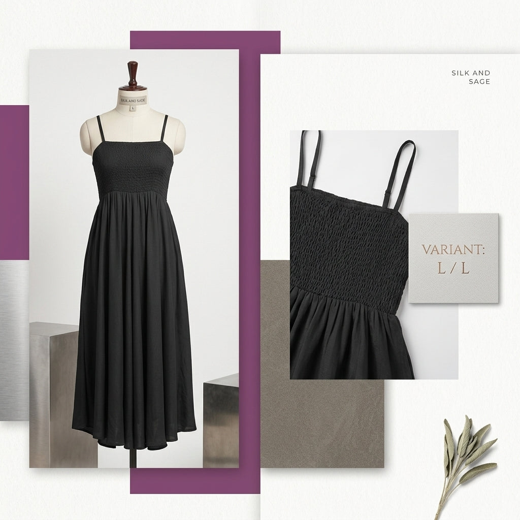 Women Maxi Black Full Length Dress