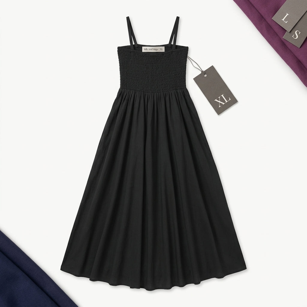 Women Maxi Black Full Length Dress